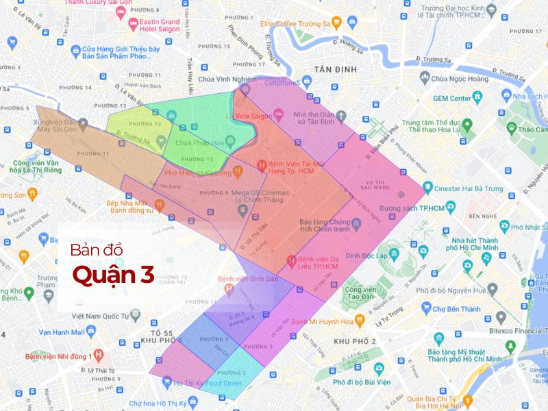 Bản đồ hành chính Quận 3, TP.HCM: Cập nhật chi tiết 2024
