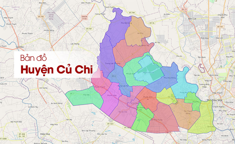 Bản đồ Huyện Củ Chi TPHCM: Cập nhật quy hoạch, vị trí các xã