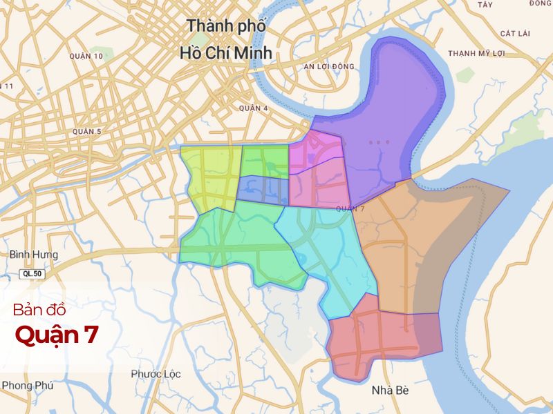 Bản đồ Quận 7 TP.HCM: Vị trí, Phân khu, Tiện ích Cập nhật 2024