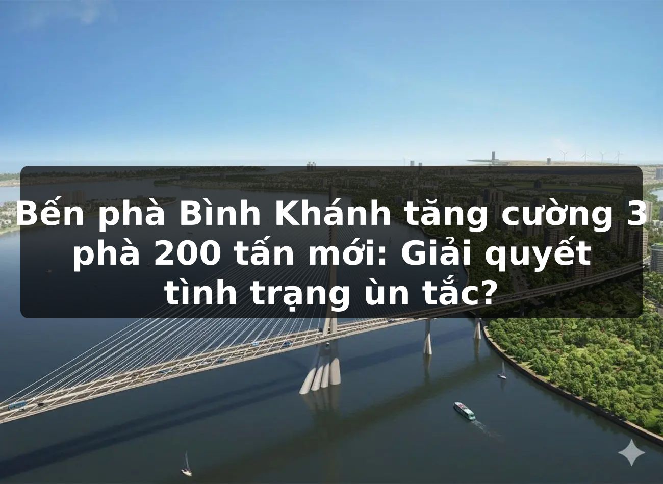 Bến phà Bình Khánh tăng cường 3 phà 200 tấn mới: Giải quyết tình trạng ùn tắc?